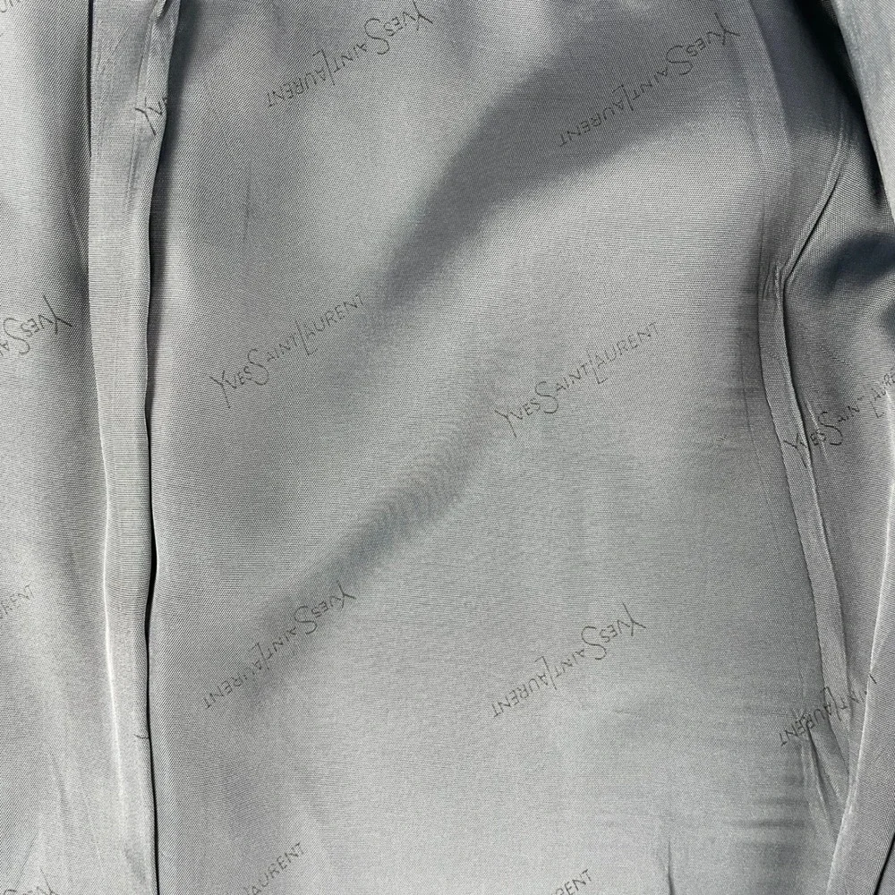 Yves Saint Laurent Blazer Mens 43 Blue Gray Made in France Wool Blend Sport Coat